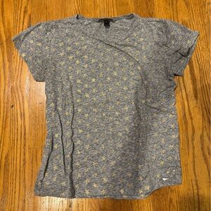 J. Crew Gray Gold Star Short Sleeve Tee